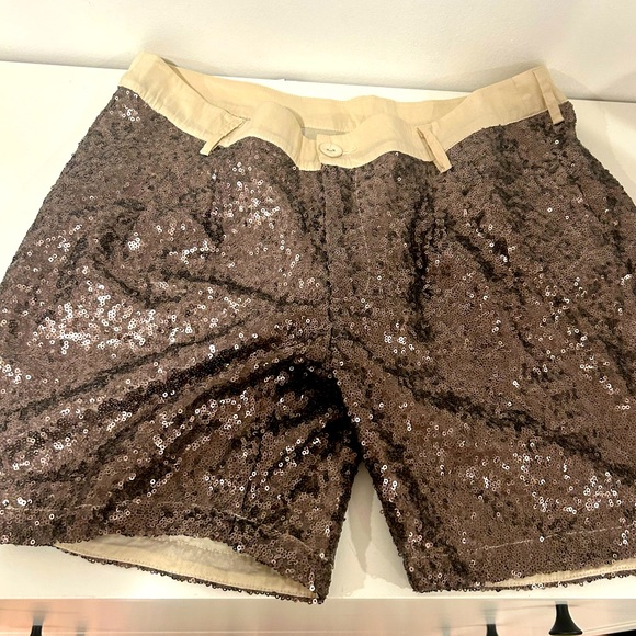 Sequin gold shorts Large - Picture 1 of 16